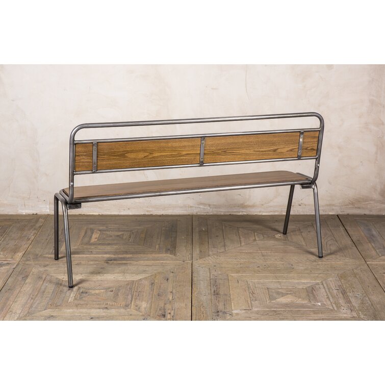 DINING BENCH WITHOUT BACK GUNMETAL RESTAURANT SEATING BACKLESS BENCH 