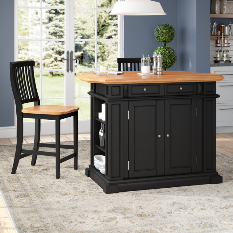 Darby Home Co Mattice Kitchen Island Set Reviews Wayfair