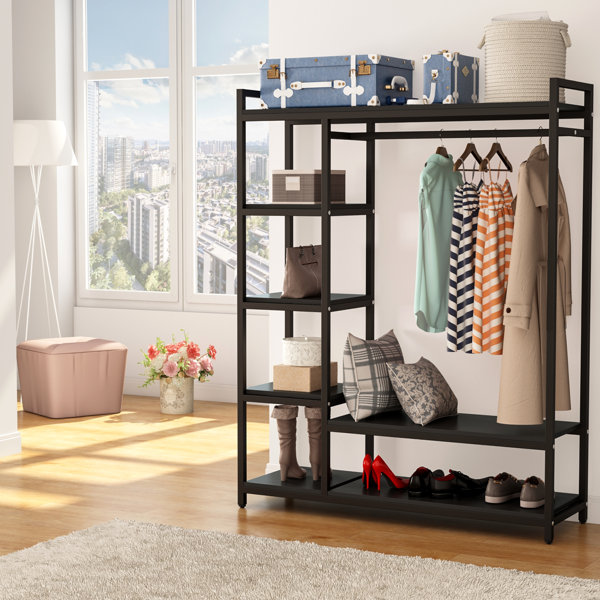 17 Stories Heavy Duty Free-Standing Portable Garment Rack ...