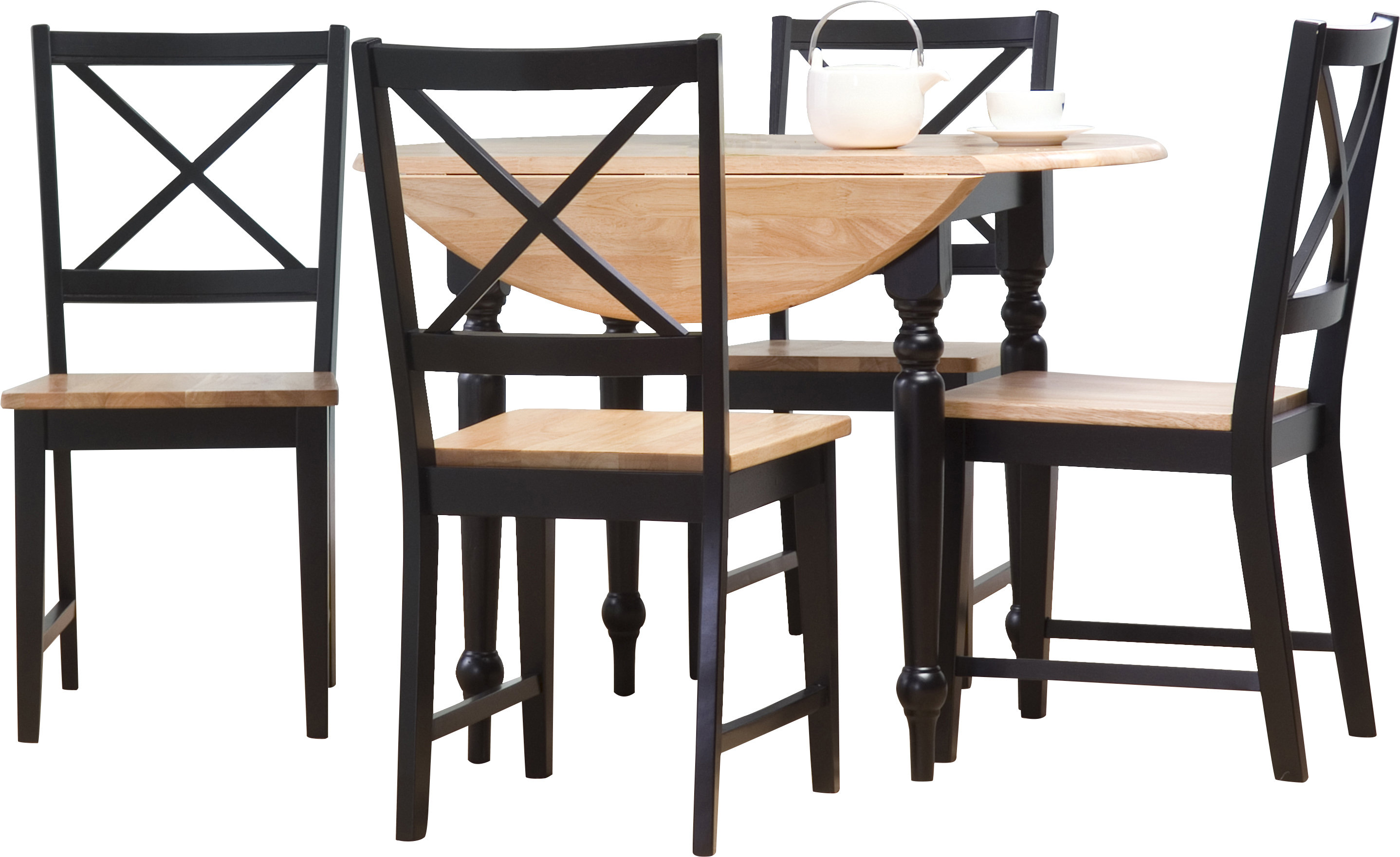Andover Mills Powe 5 Piece Drop Leaf Solid Wood Dining Set Reviews Wayfair