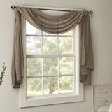 dark brown window scarf