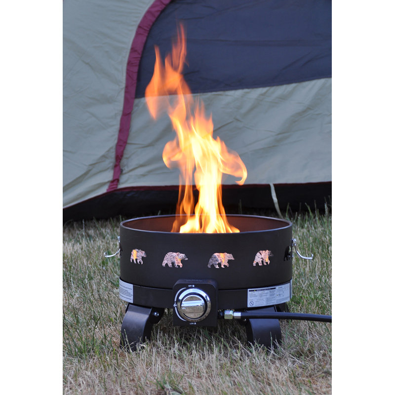 Millwood Pines Izaguirre Bear Campfire Portable Stainless Steel