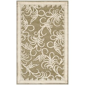 Fountain Swirl Hand-Loomed Beige/Gray Area Rug