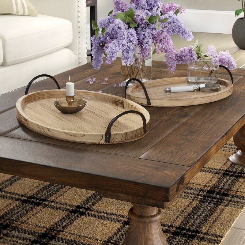 Gracie Oaks Paull 2 Piece Coffee Table Tray Set & Reviews | Wayfair