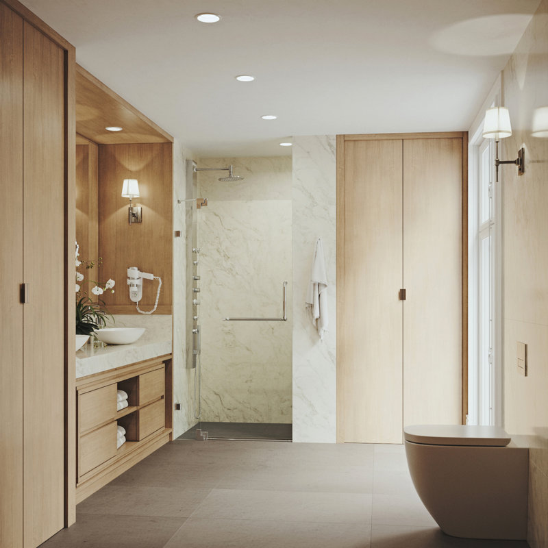 Vigo Pirouette 42 X 72 Pivot Frameless Shower Door Reviews
