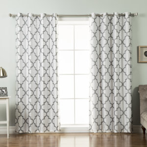 Columbard Tile Geometric Blackout Thermal Grommet Single Curtain Panel