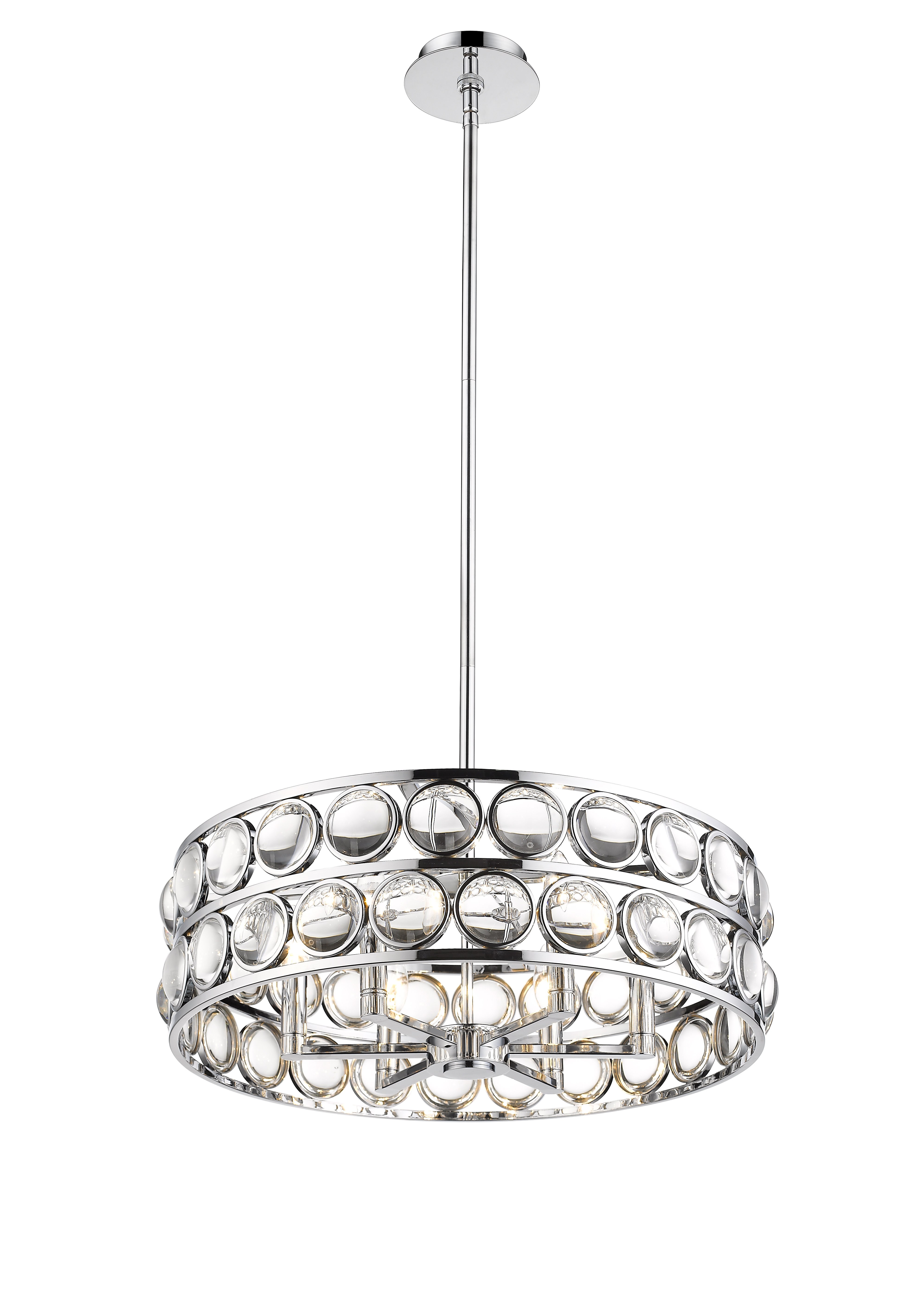 Orren Ellis Dorcaster 6 Light Unique Statement Drum Chandelier Wayfair