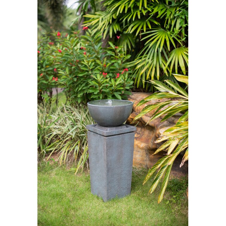 Red Barrel Studio® Kenuel Bowl Small Garden Outdoor Fountain, Water ...