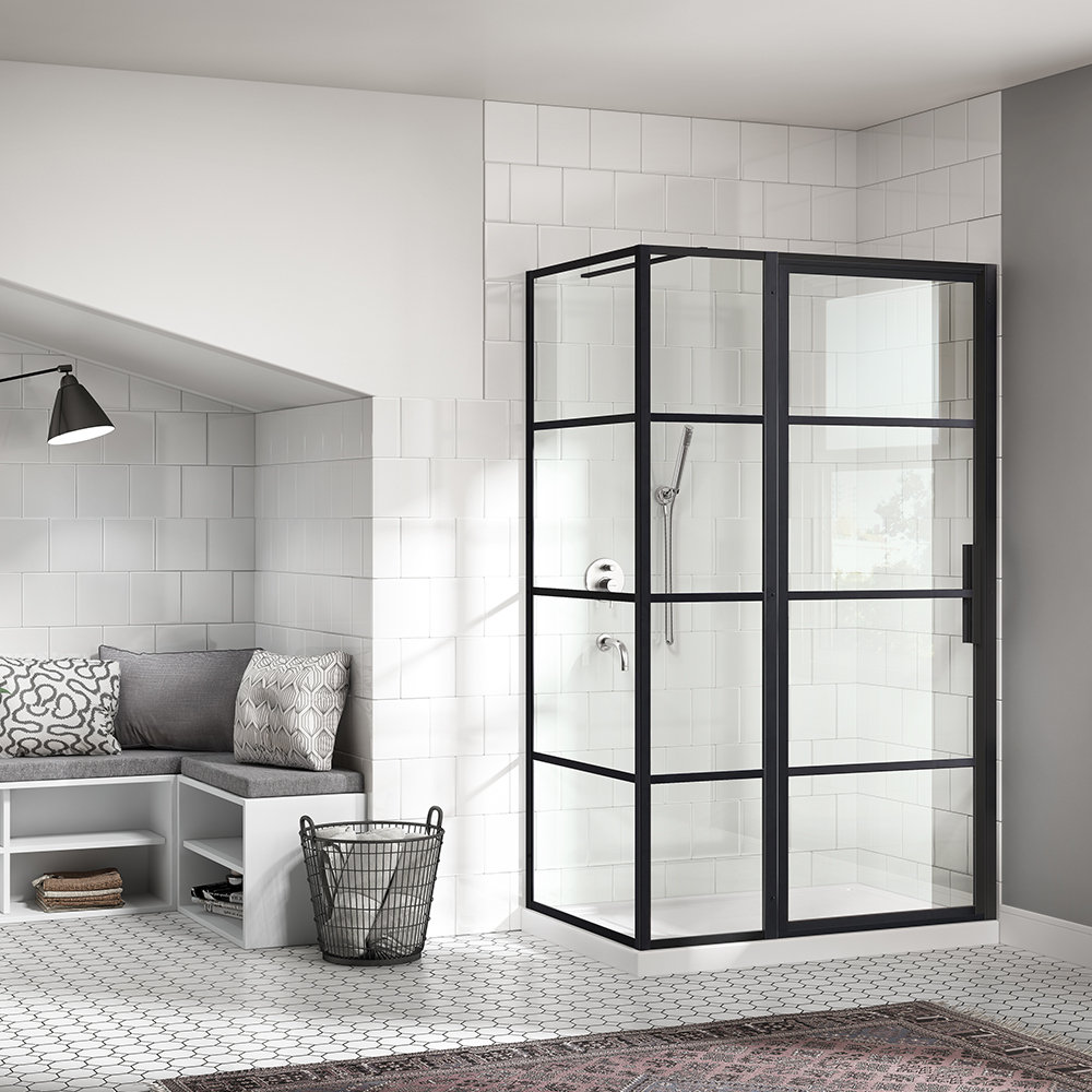 Ove Decors Milano 47 38 X 78 75 Hinged Framed Shower Door Wayfair