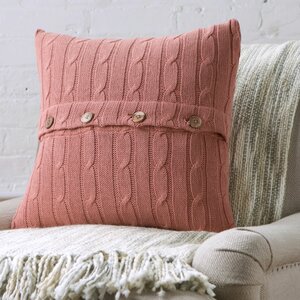 Harrietstown Cable-Knit 100% Cotton Throw Pillow
