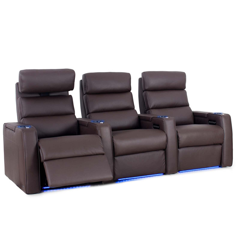 Orren Ellis Leather Home Theater Sofa Wayfair Orren Ellis Leather Home Theater