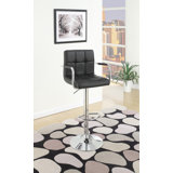 Shortridge Gas Lift Adjustable Height Bar Stool (Set of 2) by Orren Ellis
