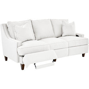 White Reclining Loveseats Sofas You Ll Love Wayfair Tricia Hybrid Reclining Sofa
