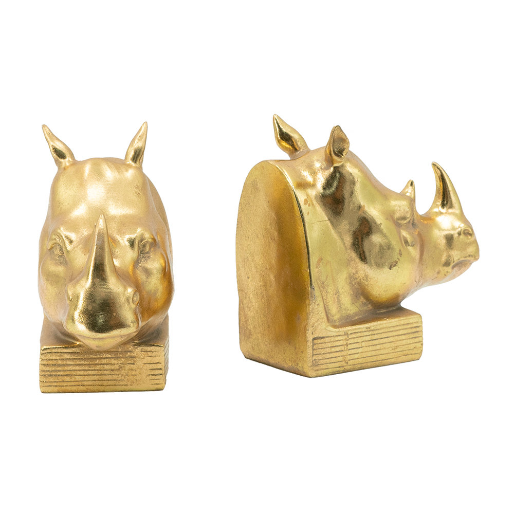Bloomsbury Market Rhino Bookends Wayfair