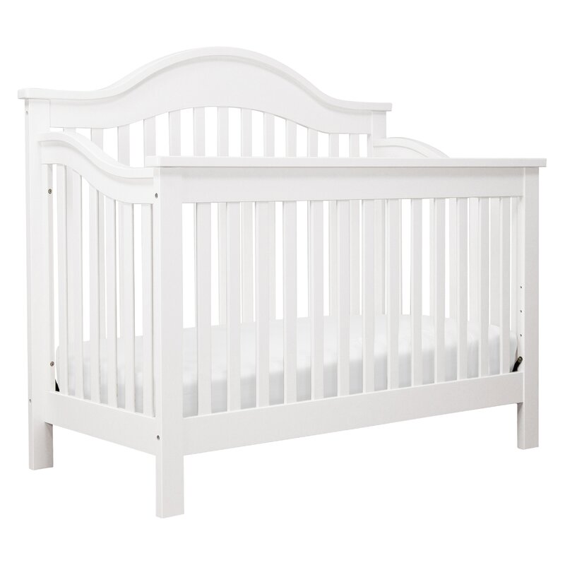 wood and white crib