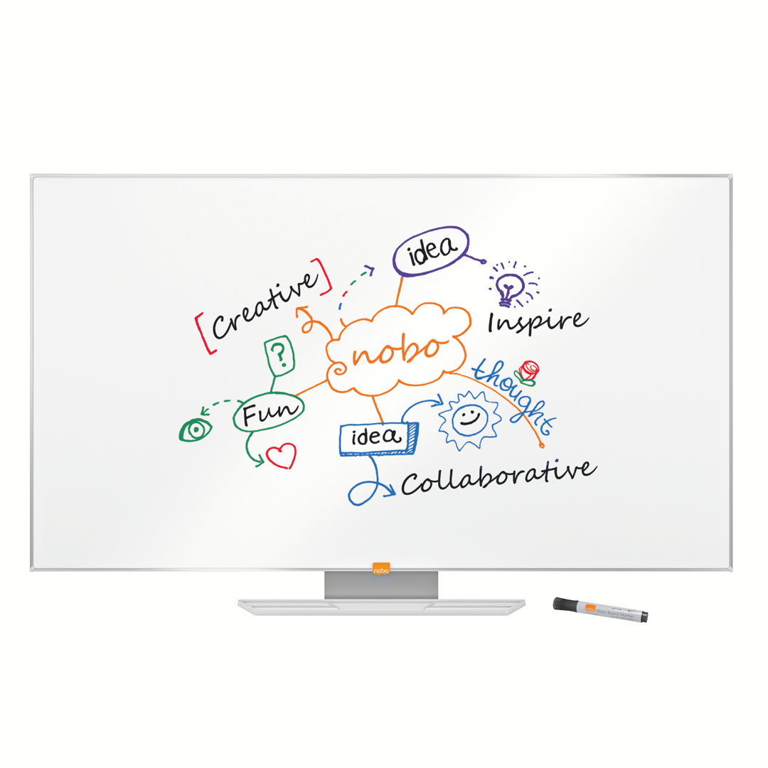 Nobo Nobo Widescreen Melamine Whiteboard 55 Inch, White | Conference Supplies & Presentation Equipment > Notice Boards > White Boards
