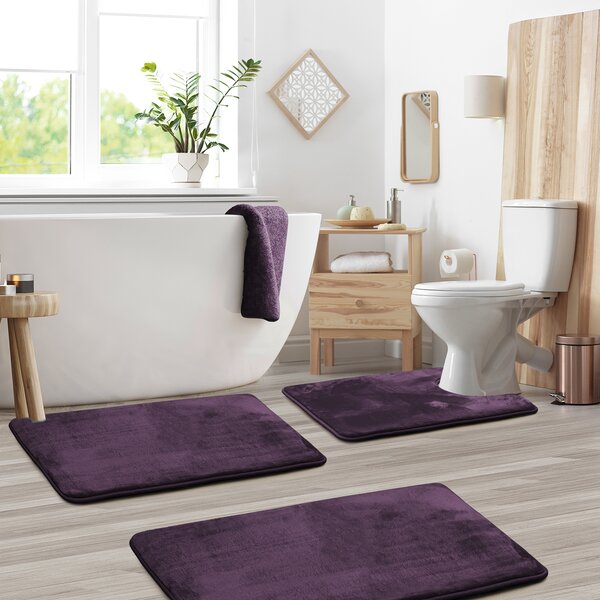 Bathroom Shower Bath Mat Rug Carpet Non-Slip Cushion 10 Colors US HOT 
