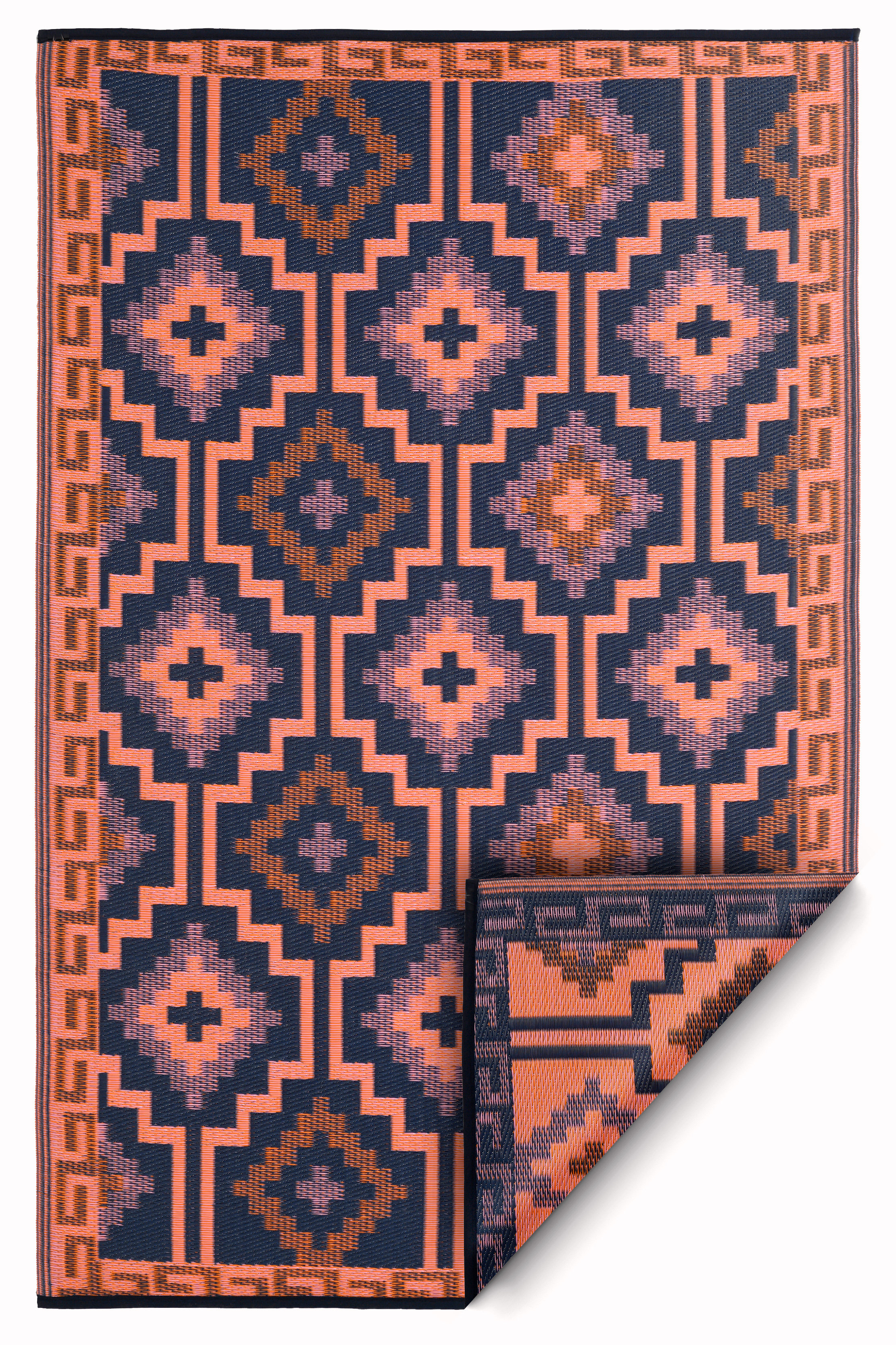 Loon Peak Hendricks Geometric Kilim Coral Indoor Outdoor Area Rug Wayfair