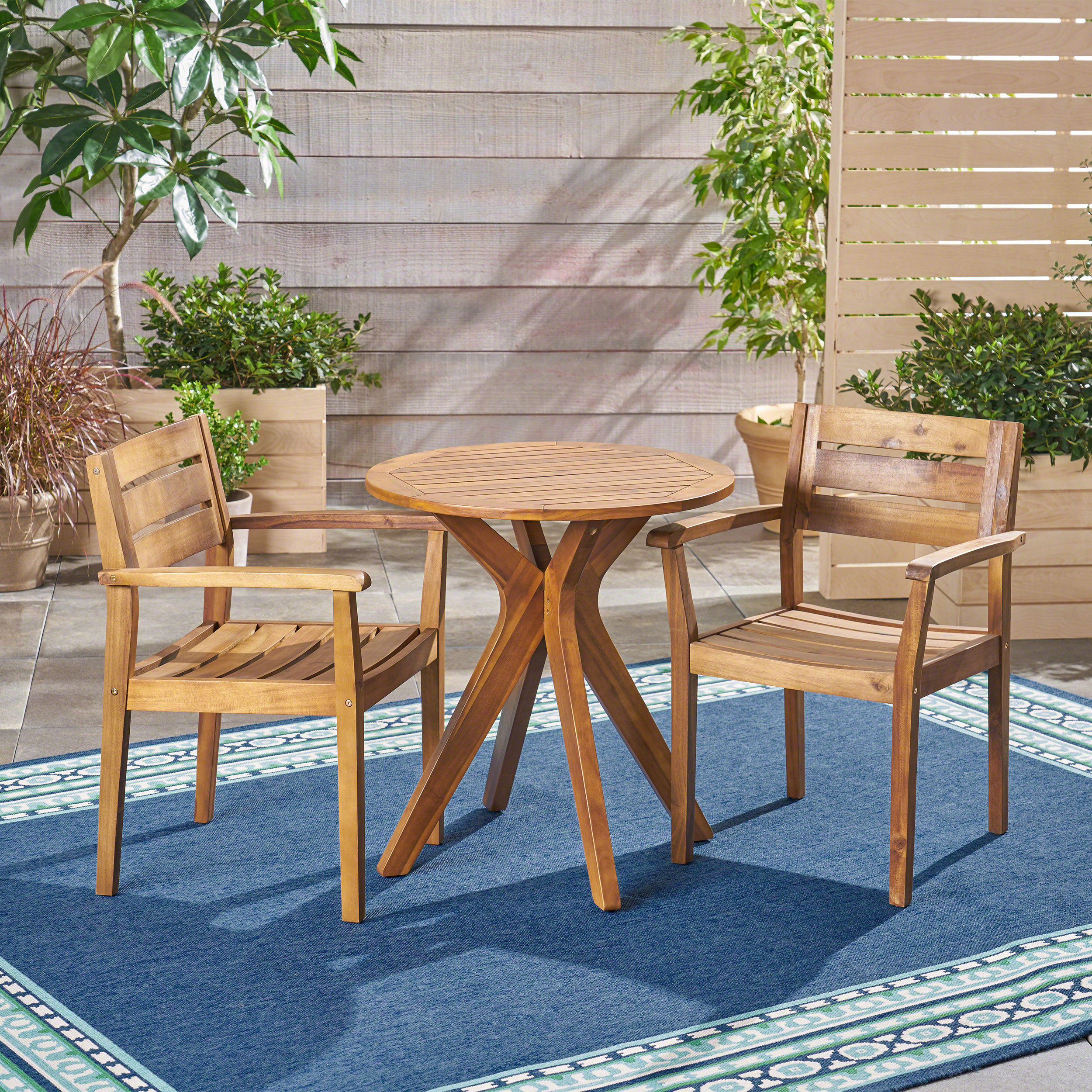 Corrigan Studio Mystic Outdoor 3 Piece Bistro Set Reviews Wayfair
