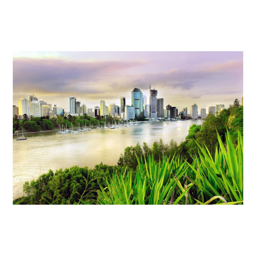 Brisbane 2.9m x 4.32m Textured Matt Peel & Stick Wall Mural East Urban Home