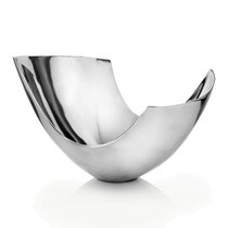 Details about   Decorative Bowl Plate Carmelita Modern Aluminium Silver Colors Shabby Finish 23x23x6cm show original title 