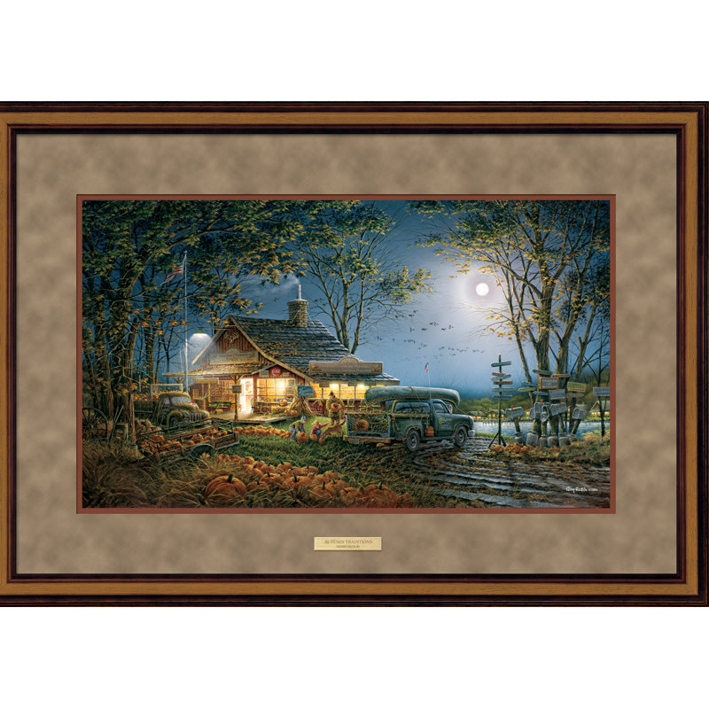 Spooky Fall Autumn Traditions by Terry Redlin Halloween Framed