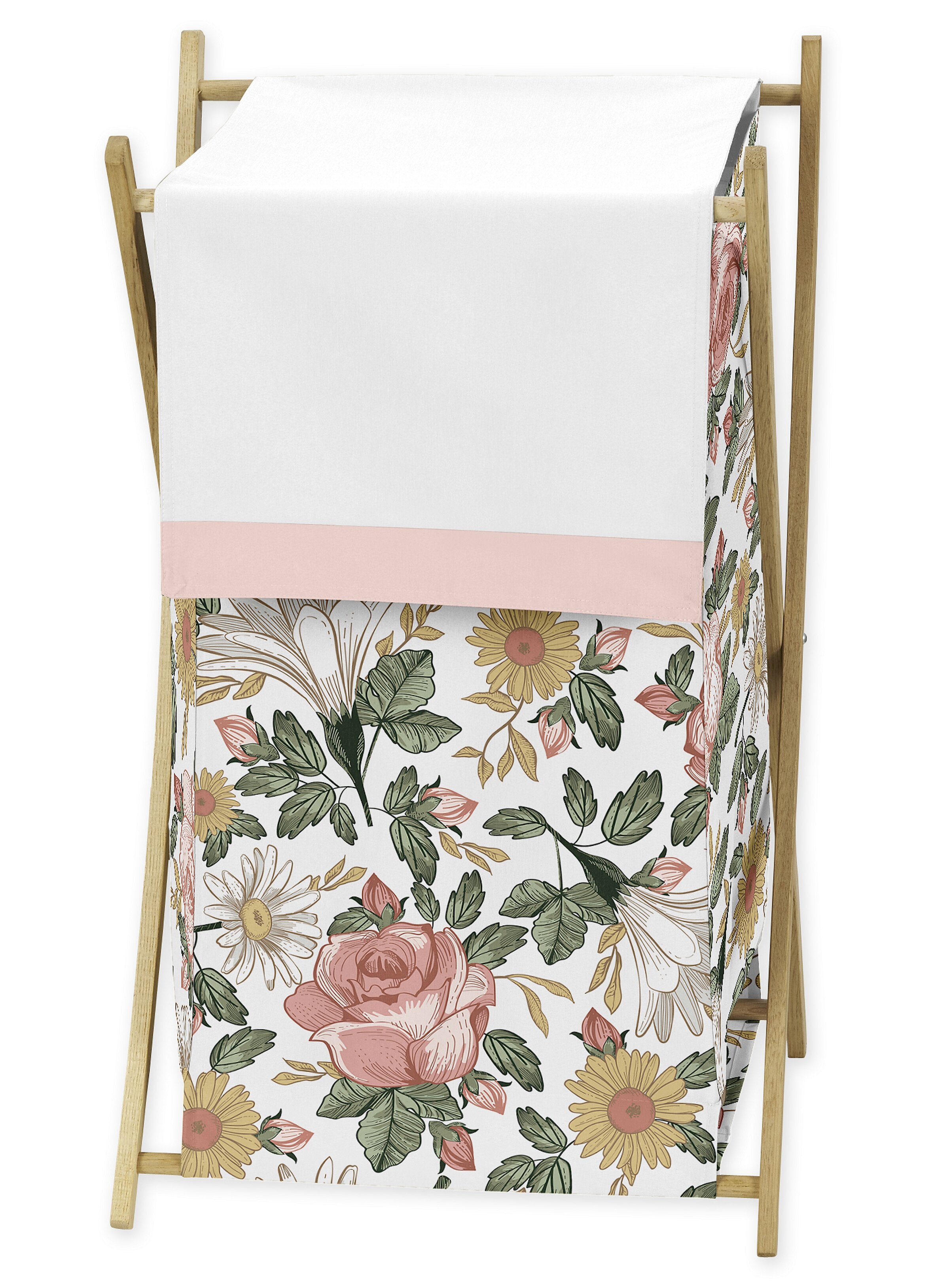 floral laundry hamper