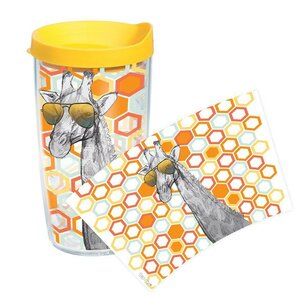 On Trend Giraffe Glasses Tumbler with Lid