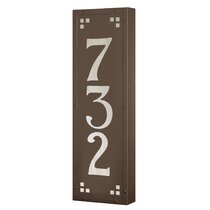 Montague Princeton Vertical Compact Address Marker Plaque Sign in 20 Colors Wall 
