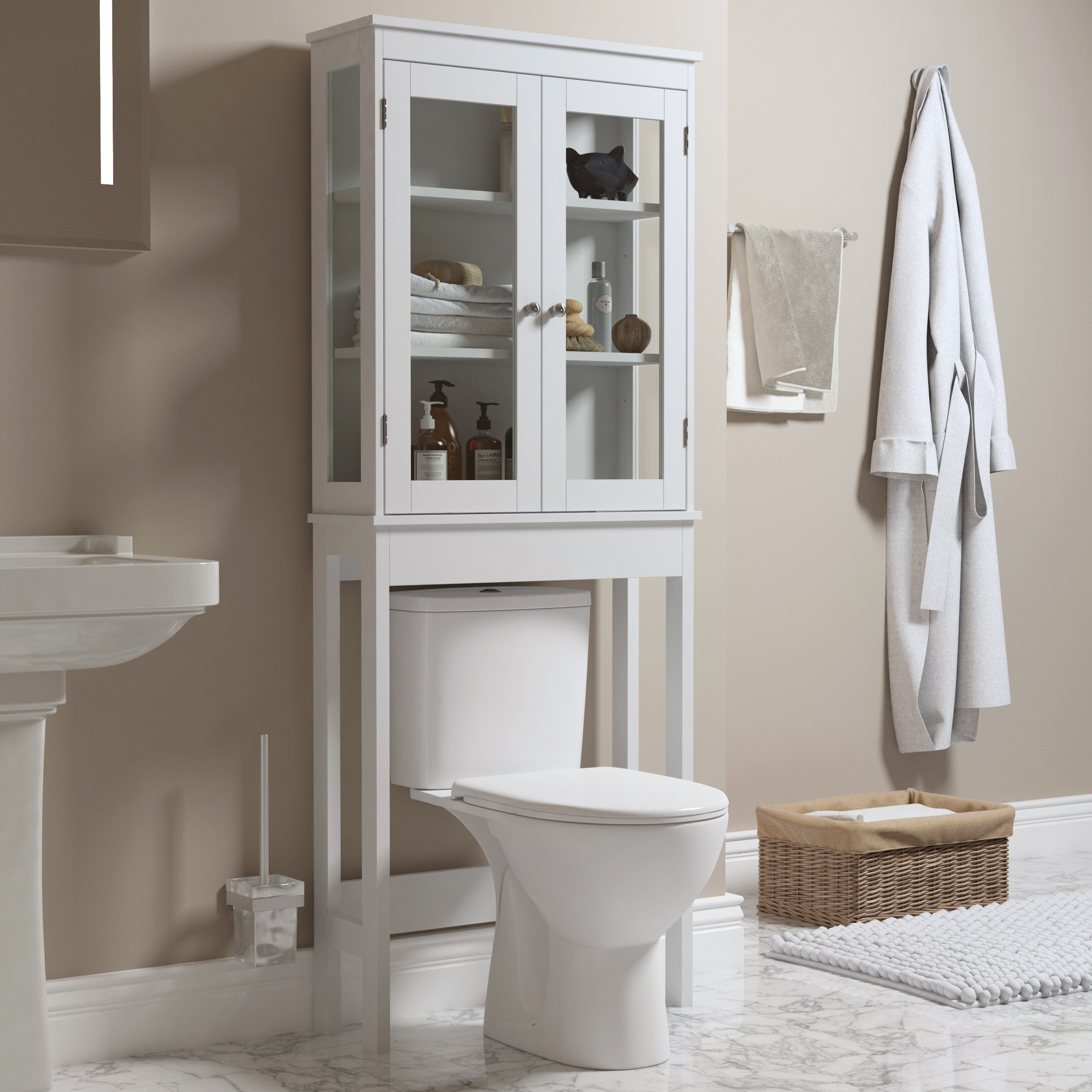 Latitude Run Aareon 26 W X 53 H X 9 D Free Standing Bathroom Cabinet Reviews Wayfair Latitude Run Aareon 26 W X 53 H X 9 D Free Standing Bathroom Cabinet Reviews Wayfair