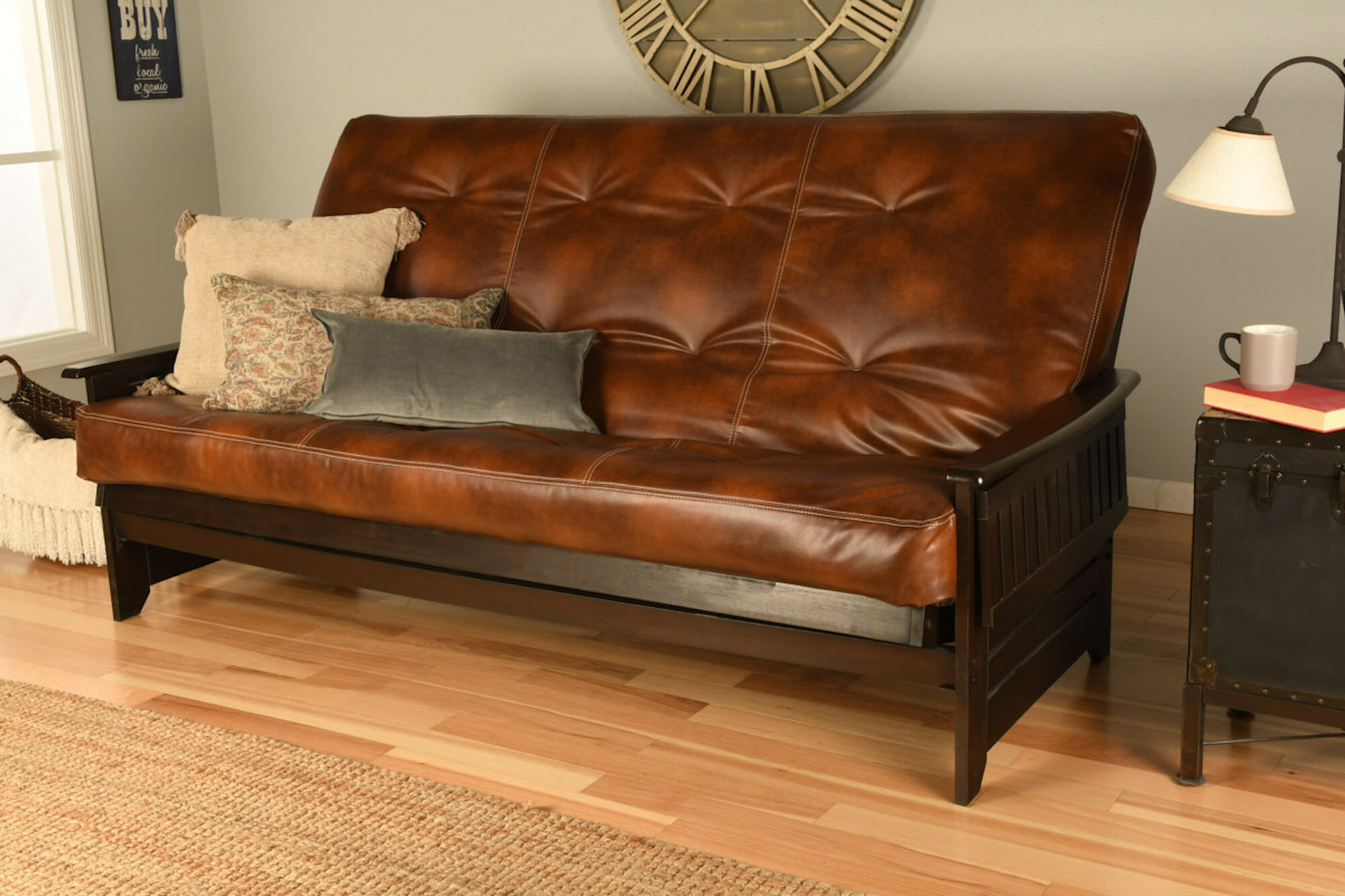 faux leather futon mattress