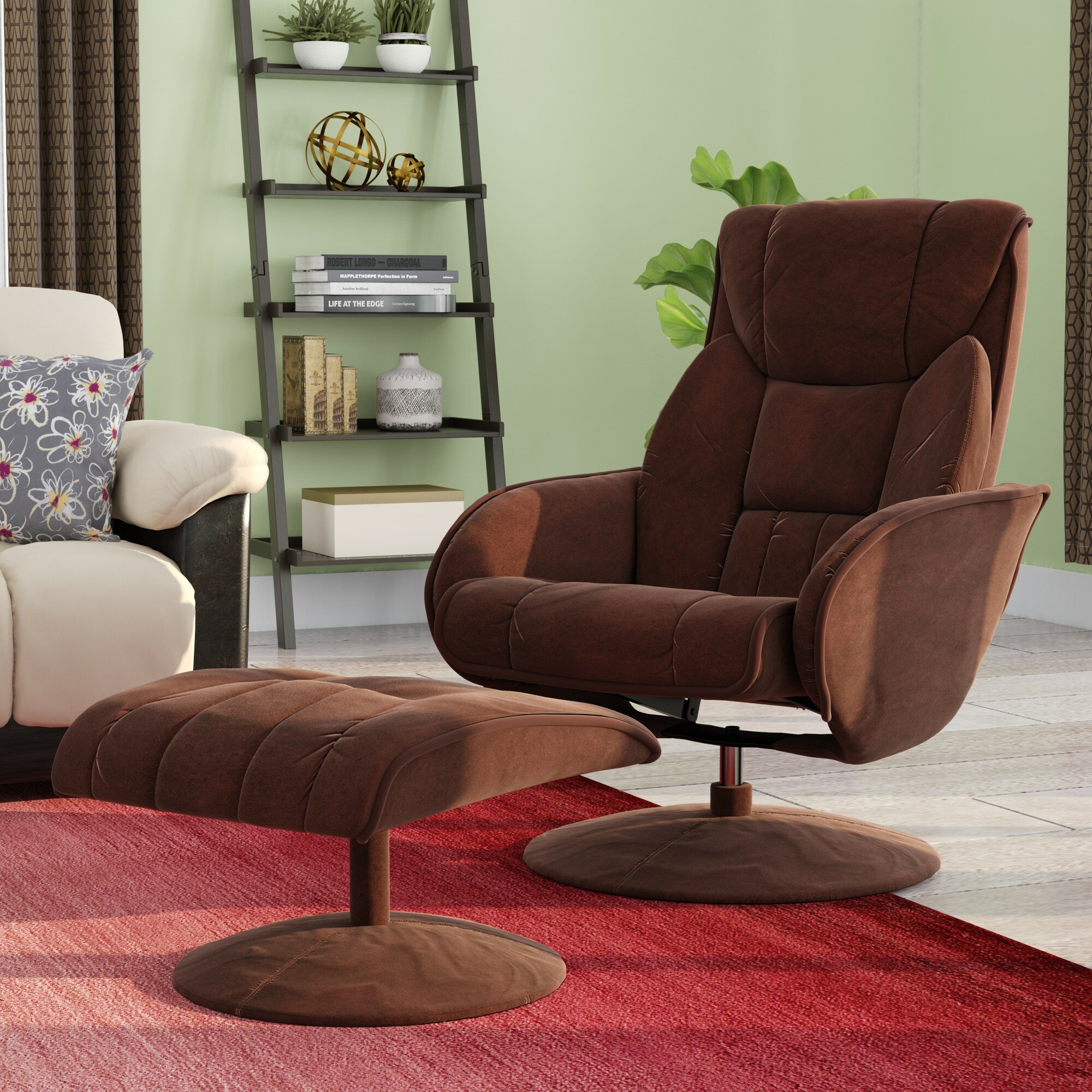 swivel recliner and ottoman set