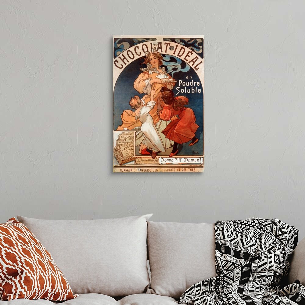 Fleur De Lis Living Advertising Poster By Alphonse Mucha For Chocolate ...