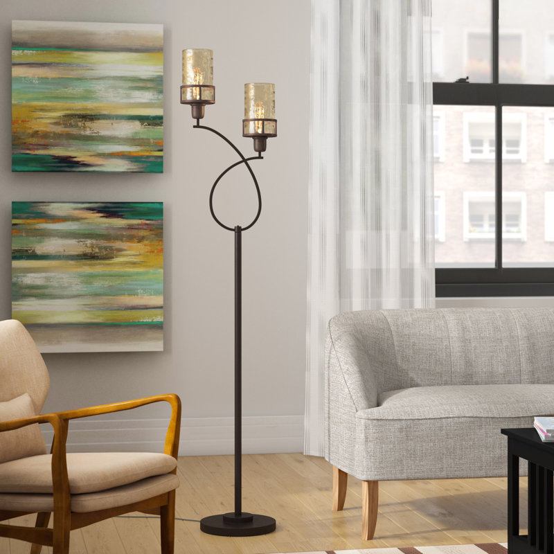 Latitude Run Archbald 2 Headed Metal 68 5 Floor Lamp Reviews Wayfair