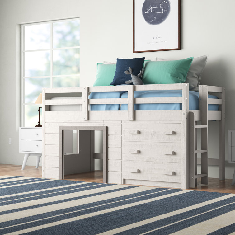 loft twin bed frame with storage