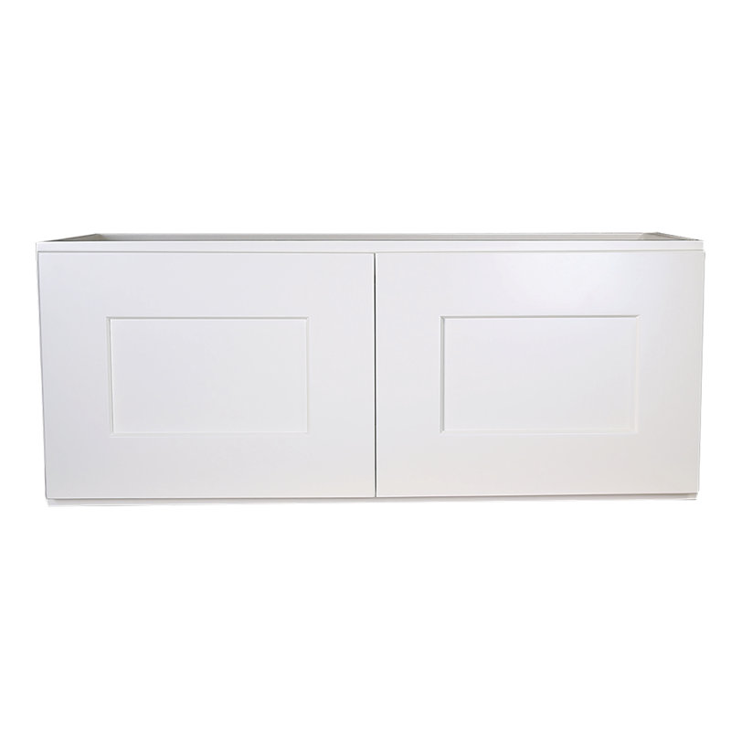 Ebern Designs Frits Ready To Assemble 30 X 15 X 12 In Wall Cabinet Style 2 Door In White Wayfair