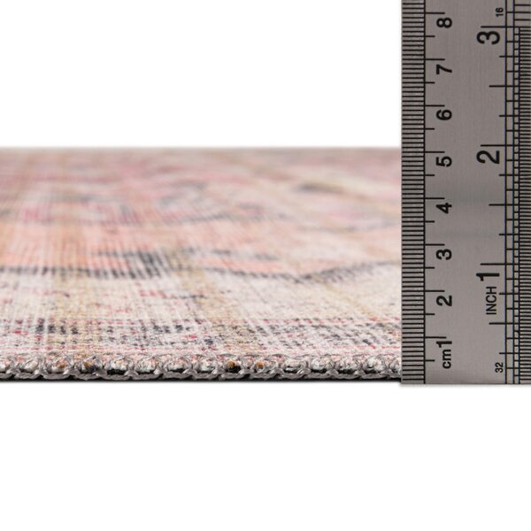 Mistana™ Machine Washable Engelman Oriental Area Rug in Beige/Pink ...