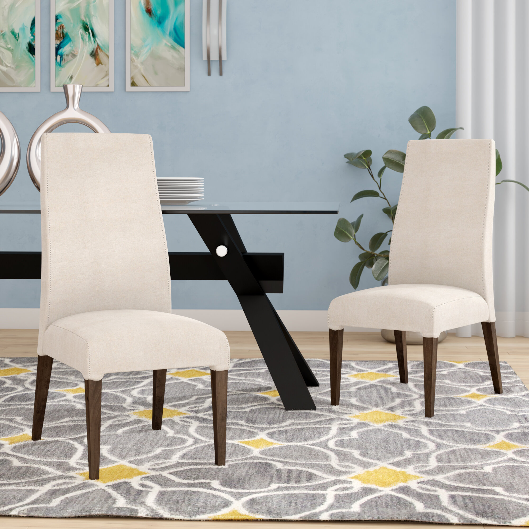 wayfair dining chairs cream