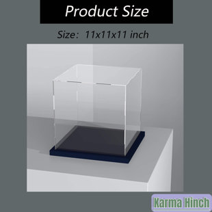 Donation Bin 100852 FixtureDisplays 5-Sided 11.5x11.5x30 Clear Pedestal Acrylic Box Plexiglass Raffle Ticket Box Lucite Pedestal Dump Bin 