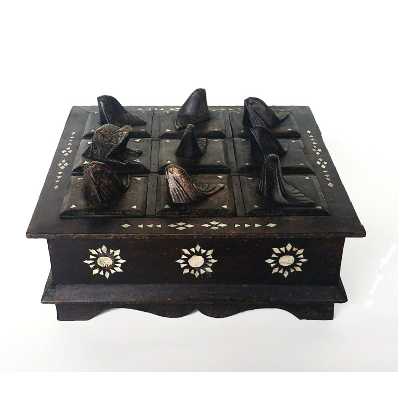 World Menagerie Malvina Mahogany Betel With Mother Of Pearl Inlay Decorative Box Wayfair