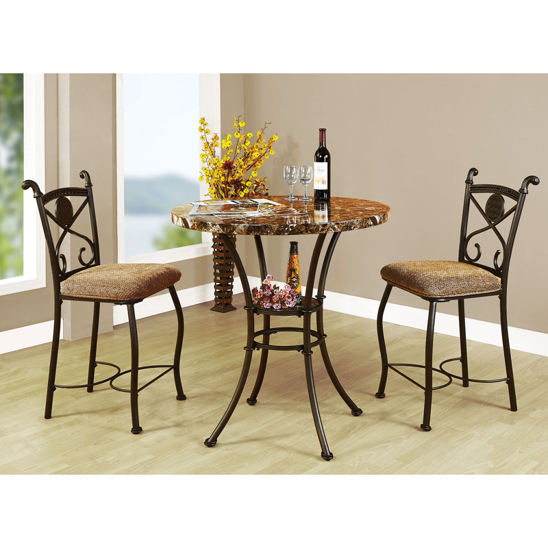 A J Homes Studio Mira Kleef 3 Piece Counter Height Bistro Set Wayfair Mira Kleef 3 Piece Counter Height Bistro Set