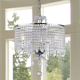 Best Karole 3-Light Crystal Chandelier By House of Hampton Ceiling Lights Karole 3-Light Crystal Chandelier By House of Hampton Ceiling Lights