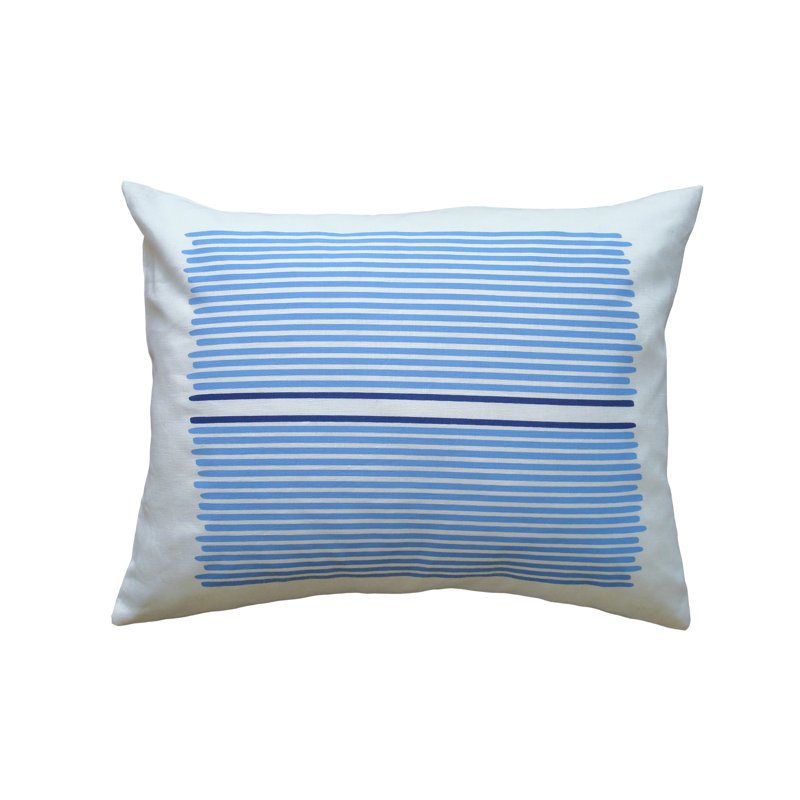Hand Printed Louis Stripe Throw Pillow