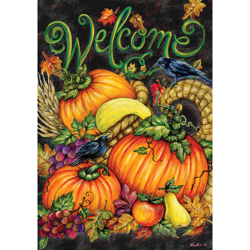Custom Decor Harvest Welcome 2 Sided Polyester 18 X 12 In Garden Flag Wayfair