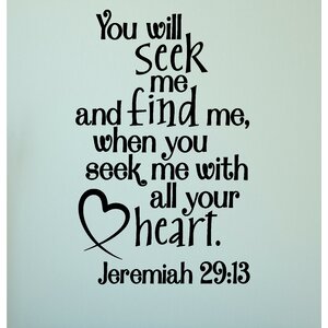 Seek Me and Find Me Religious Wall Sticker