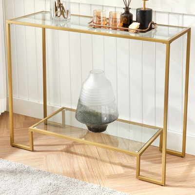 Steelglass 39.4" Console Table VASAGLE