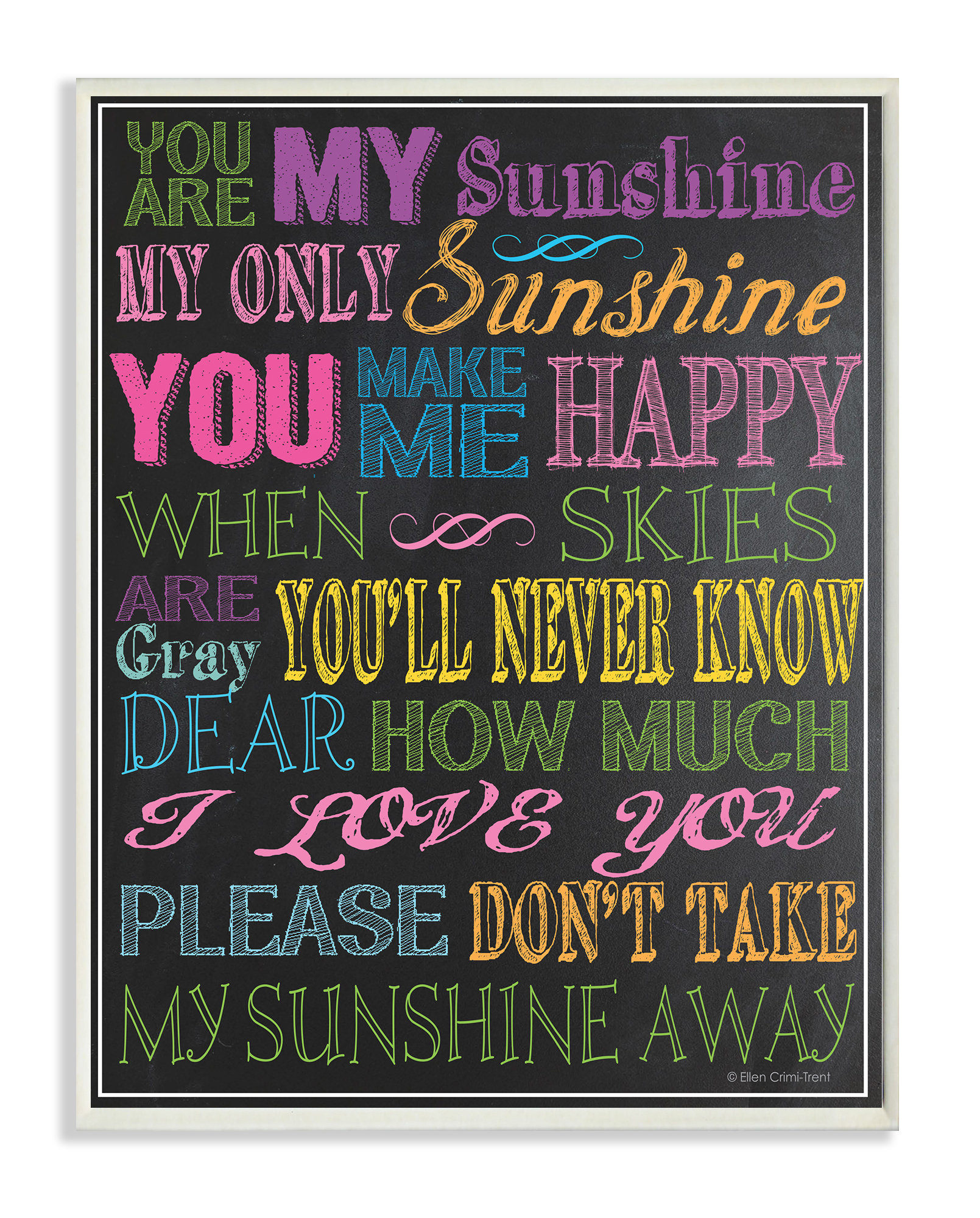 Harriet Bee You Are My Sunshine Textual Art Wall Plaque Textual Art Wall Plaque