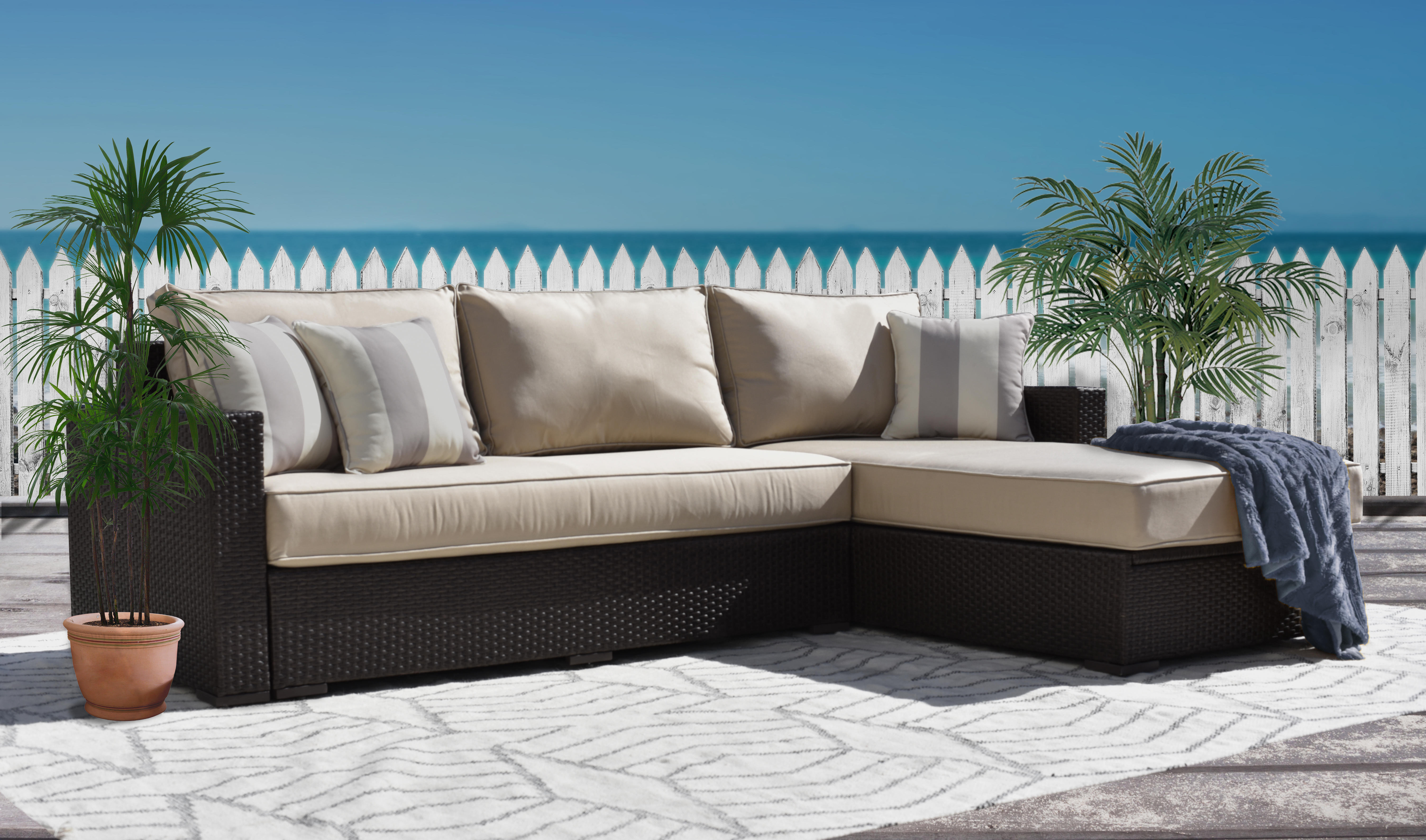 Serta At Home Laguna Sectional With Cushions Wayfair