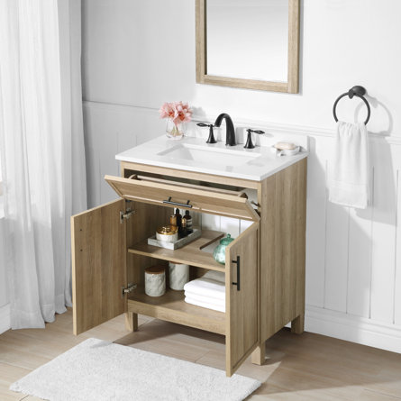 30" W x 19" D x 34" H Single Bathroom Vanity