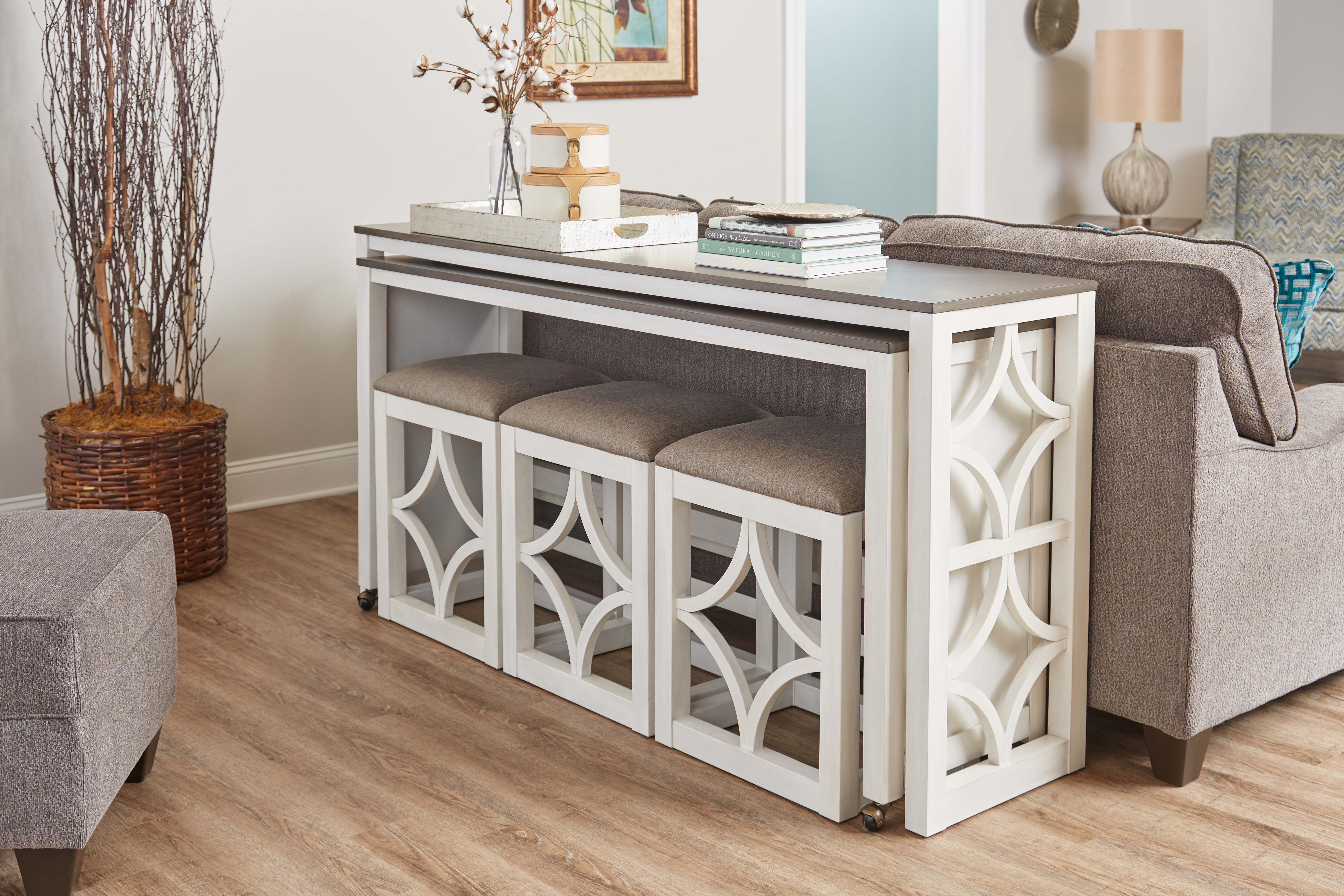 Red Barrel Studio® Gaeton 72'' Console Table and Stool Set & Reviews